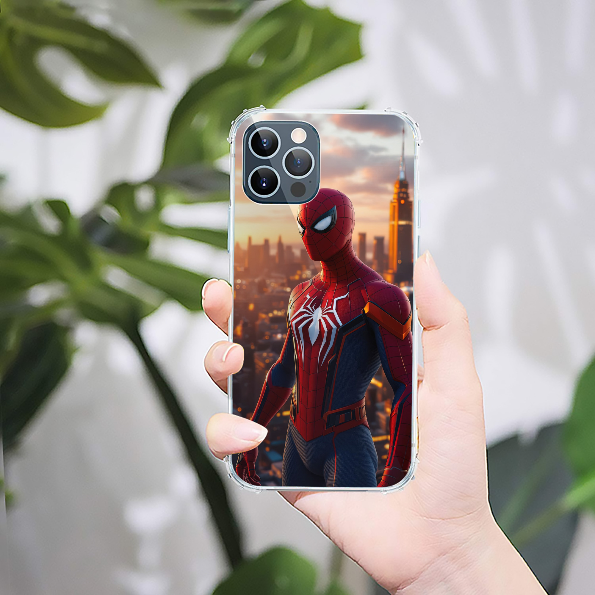（画像用） Spider Man スパイダーマン 【iPhone 12シリーズ対応】透明スマホケース（クリアソフトケース）